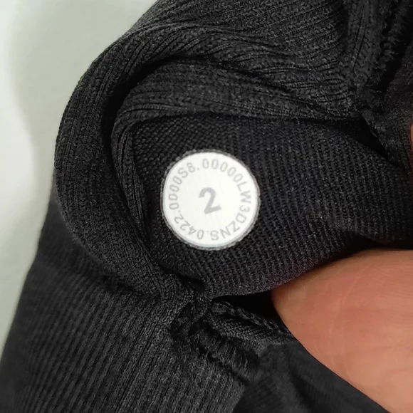 Lululemon Ebb to Street Long Sleeve Shirt Crop Top Womens Size 2 Gray Black - Picture 4 of 13